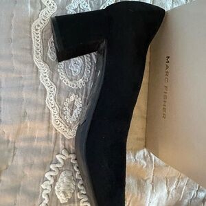Worn once. Marc Fisher Black Suede pumps.